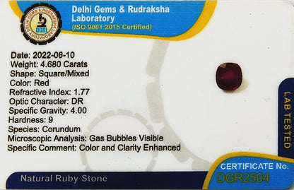 4.68 carat Ruby